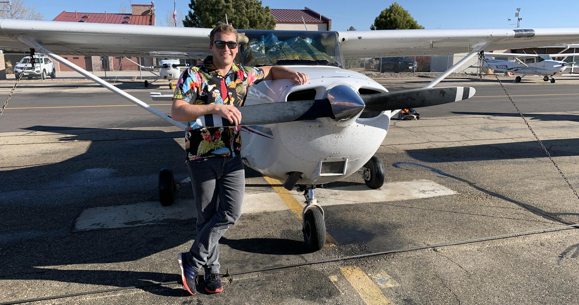 Photo of me in front of a plane